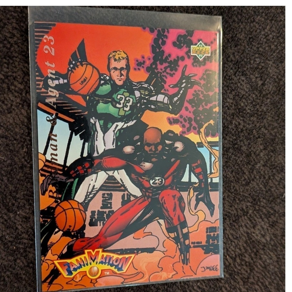 92-93 Upper Deck Fanimation 510 Michael Jordan Larry Bird Jim Lee Birdman Agent